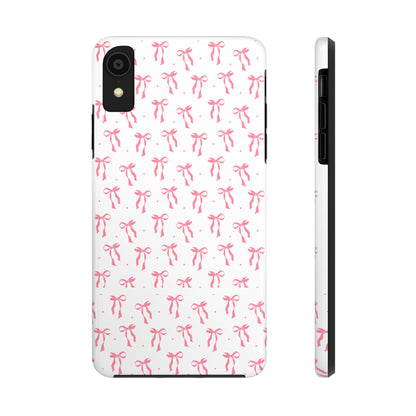 Ribbon Ballet Tough Phone Case - Stylish pink bows aesthetic