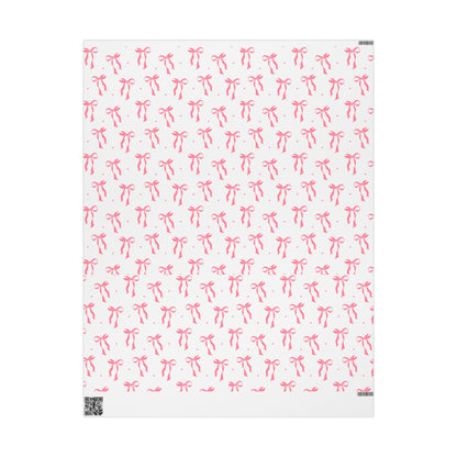 Pink Chic Bow Wrapping Paper - Elegant Gift Wrap for All Occasions