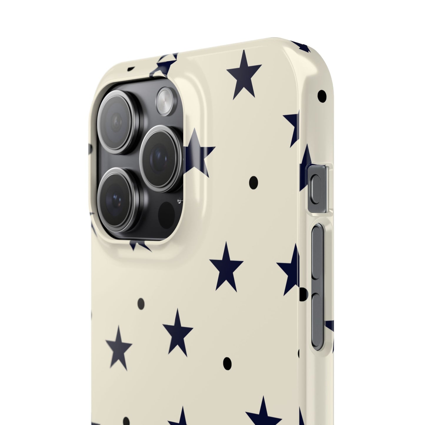 Navy Star Pattern Slim Phone Case - Stylish & Durable