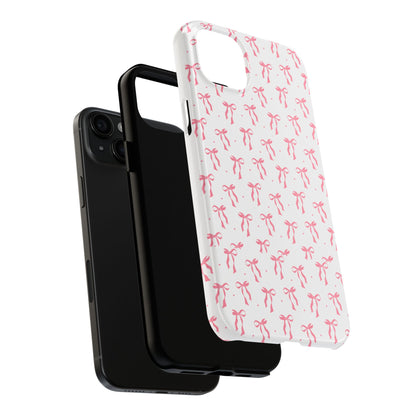 Ribbon Ballet Tough Phone Case - Stylish pink bows aesthetic