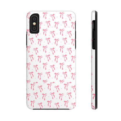 Ribbon Ballet Tough Phone Case - Stylish pink bows aesthetic