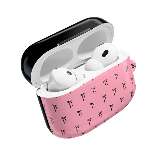 Ribbon Chic Bow Pattern AirPod Case, Cute Gift, Stylish Earbud Cover, Perfect for Birthdays, Holidays, and Everyday Use
