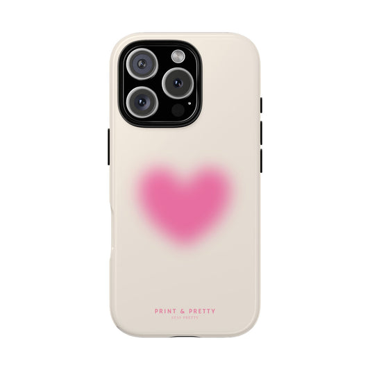 A Heartfelt Tough Phone Case - Soft Aesthetic Design for Love and Protection