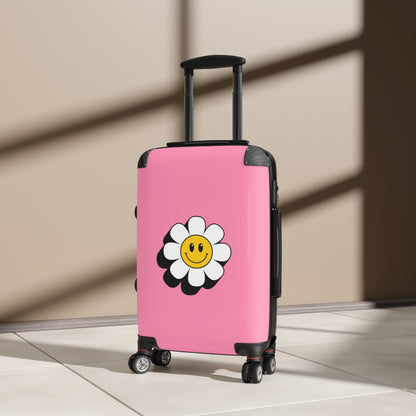 Happy Daisy Rolling Suitcase - Smiley Travel Luggage for Fun Adventures