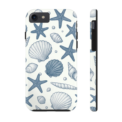 Z Coastal Shells Tough Phone Case - Nautical Design for Ocean Lovers