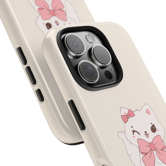 Kawaii Cat Phone Case, Durable Phone Cover, Kawaii Cute Cat Gift, Print & Pretty Design, Smartphone Protection