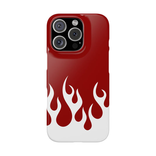 Sleek Flame Design Slim Phone Cases - Trendy Cell Phone Cover, Gift for Teens, Birthday Present, Cool Accessories, Fire Aesthetic